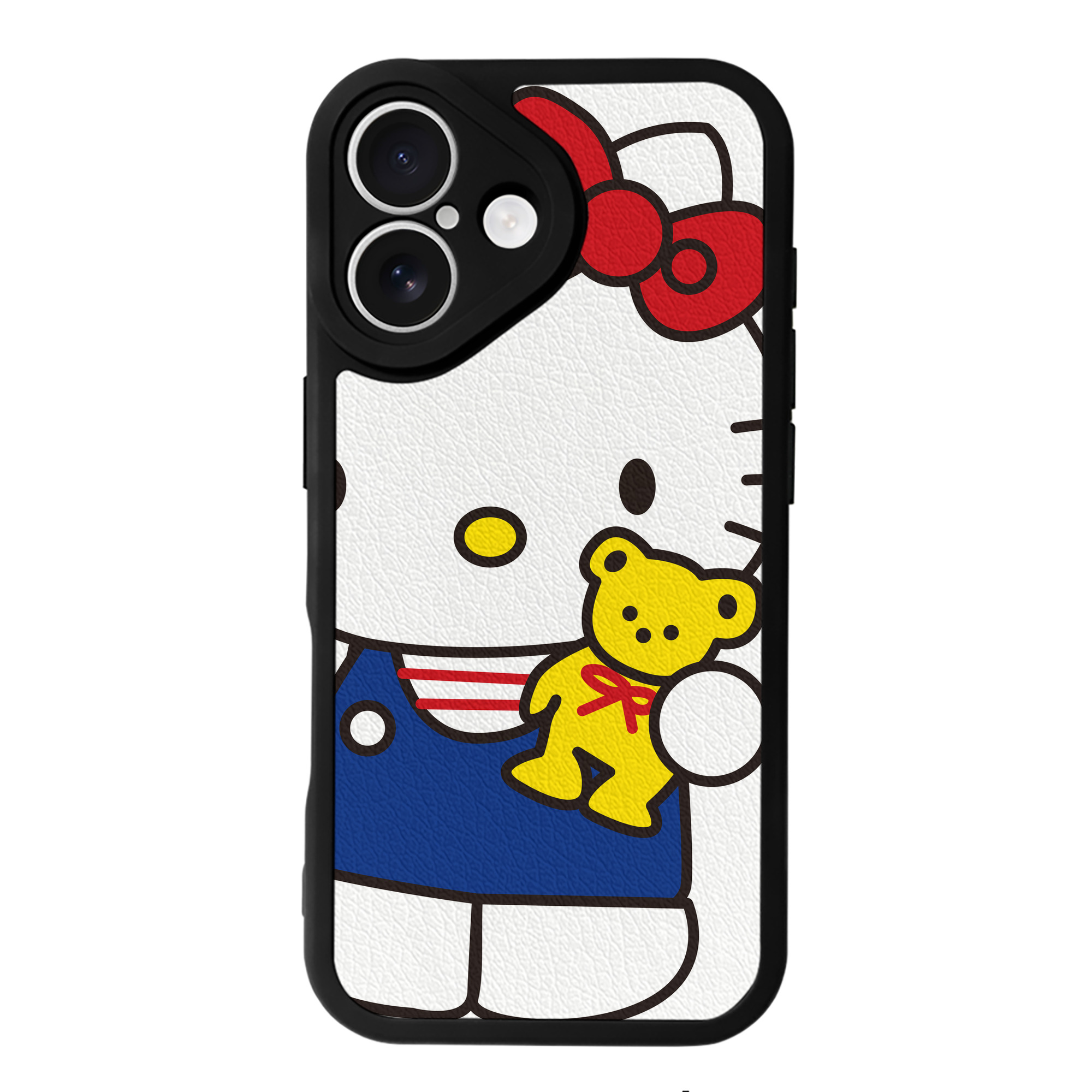 （画像用） Hello Kitty ハローキティ 【iPhone 16シリーズ対応】シリコンスマホケース（レザー調） 材質：シリコン
